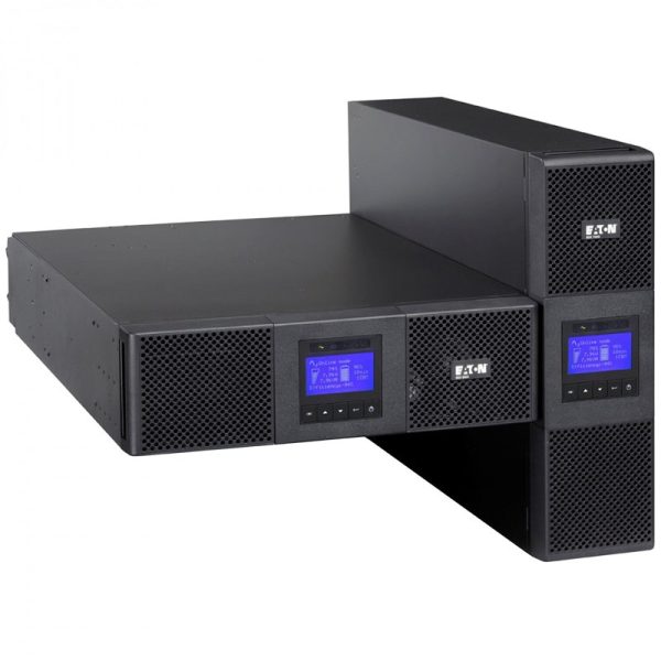 Eaton UPS 9SX 5000VA/4500W, Rack/Tower 3U; On-line double conv with PFC; LCD display; input Hardwired; output (8) -C13; (2) -C19; USB; RS232; 4x DB9;mini-term. block for remote ON/OFF; Network-MS card slot,etc; 2yr warranty