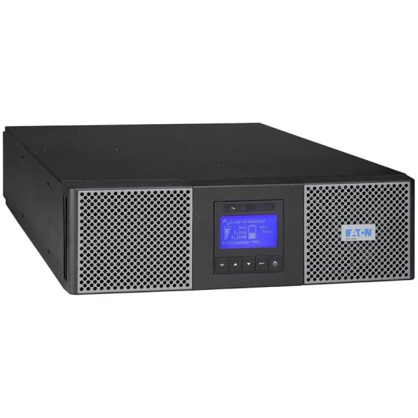 Eaton UPS 9SX 6000VA/5400W, Rack/Tower 3U; On-line double conv with PFC; LCD display; input Hardwired; output (8) -C13; (2) -C19; USB; RS232; 4x DB9;mini-term. block for remote ON/OFF; Network-MS card slot,etc; 2yr warranty