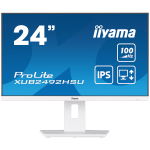 IIYAMA Monitor LED XUB2492HSU-W6 WHITE 23.8" IPS 1920 x 1080 @100Hz 16:9 250 cd/m² 1300:1 0.4ms HDMI DP USB 4 x 3.2  Full Ergonomic