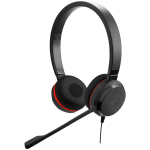 JABRA EVOLVE 30 II MS Stereo USB Headband, Noise cancelling, USB and 3.5 connectivity, with mute-button and volume control on the cord, with leather ear cushion, Microsoft optimized - Image 2