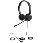 JABRA EVOLVE 30 II UC Stereo USB Headband, Noise cancelling, USB and 3.5 connectivity, with mute-button and volume control on the cord, with leather ear cushion - Image 4