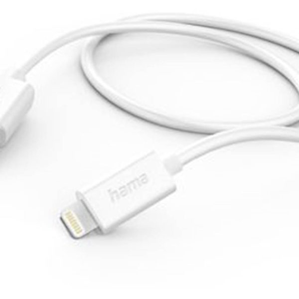 Kabl za punjenje HAMA, USB-A-Lightning, 1m, bijeli