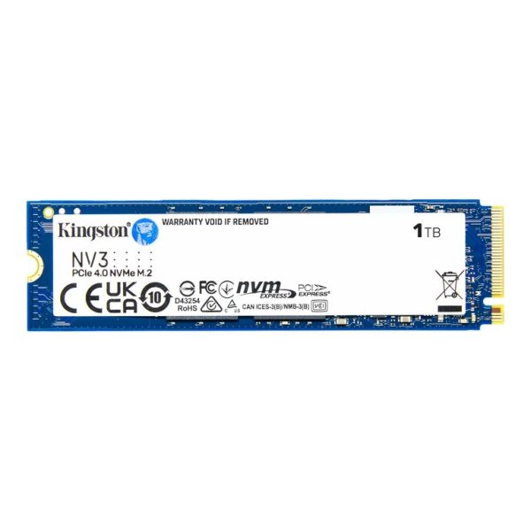 Kingston SSD 1TB NV3NVMe PCIe Gen 4.0x4R/W : 6000/4000MB/s