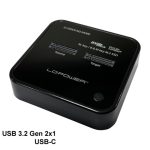 LC-Power Docking station NVMEM.2 SSD, USB-C port, 2x SSD-a,Transfer rate do 10 Gb/s