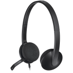 LOGITECH H340 Corded Headset - BLACK - USB - Image 4