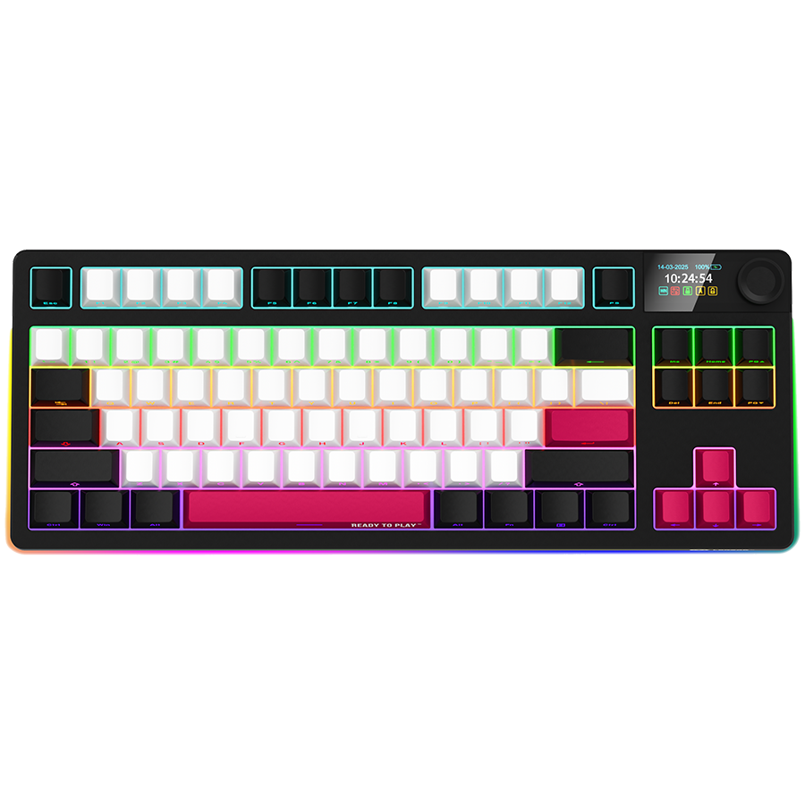LORGAR KBP70TKLW, Wireless TKL Mechanical Gaming Keyboard Pro, Black/red, EN layout LORGAR KBP70TKLW, Wireless TKL Mechanical Gaming Keyboard Pro, Black/red, EN layout - Image 1