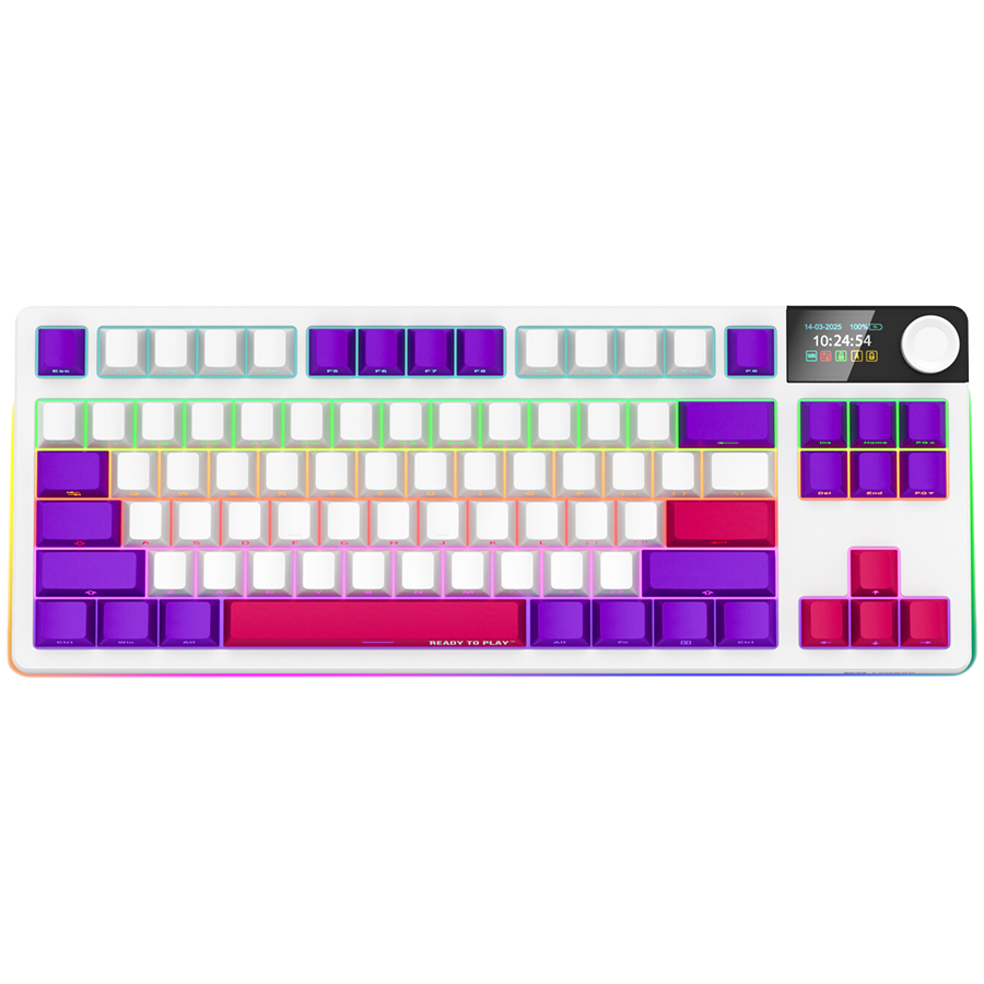 LORGAR KBP70TKLW, Wireless TKL Mechanical Gaming Keyboard Pro, White, EN layout LORGAR KBP70TKLW, Wireless TKL Mechanical Gaming Keyboard Pro, White, EN layout - Image 1