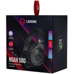 LORGAR Noah 500, Wireless Gaming headset with microphone, JL7006, BT 5.3, battery life up to 58 h (1000mAh), USB (C) charging cable (0.8m), 3.5 mm AUX cable (1.5m), size: 195*185*80mm, 0.24kg, black - Image 5