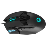 LORGAR Stricter 579, gaming mouse, 9 programmable buttons, Pixart PMW3336 sensor, DPI up to 12 000, 50 million clicks buttons lifespan, 2 switches, built-in display, 1.8m USB soft silicone cable, Matt UV coating with glossy parts and RGB lights with 4 LED flowing modes, size: 131*72*41mm, 0.127kg, black - Image 3