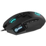 LORGAR Stricter 579, gaming mouse, 9 programmable buttons, Pixart PMW3336 sensor, DPI up to 12 000, 50 million clicks buttons lifespan, 2 switches, built-in display, 1.8m USB soft silicone cable, Matt UV coating with glossy parts and RGB lights with 4 LED flowing modes, size: 131*72*41mm, 0.127kg, black - Image 5
