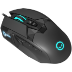 LORGAR Stricter 579, gaming mouse, 9 programmable buttons, Pixart PMW3336 sensor, DPI up to 12 000, 50 million clicks buttons lifespan, 2 switches, built-in display, 1.8m USB soft silicone cable, Matt UV coating with glossy parts and RGB lights with 4 LED flowing modes, size: 131*72*41mm, 0.127kg, black - Image 2