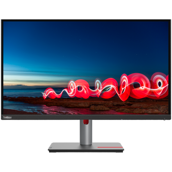 Lenovo Monitor ThinkVision T27h-30, 27" IPS, 2560x1440 QHD, 1000:1, 350 nits, 60Hz, 178°/178°, 16:9, 4/6ms, HDMI, DP, DP Out, USB-C (90W), RJ-45, 4x USB 3.2, Tilt, Swivel, Pivot, Height Adjust Stand, VESA, Raven Black, 3Yr