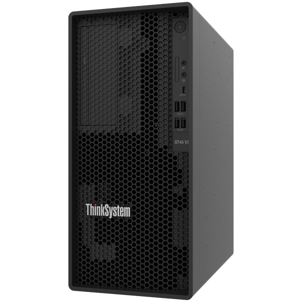 Lenovo ThinkSystem ST45 V3,AMD EPYC 4124P 4C (3.8GHz 65W), 1x16GB TruDDR5 5600MHz (1Rx8) ECC UDIMM, SW RAID,1x500W Platinum,3yr warranty