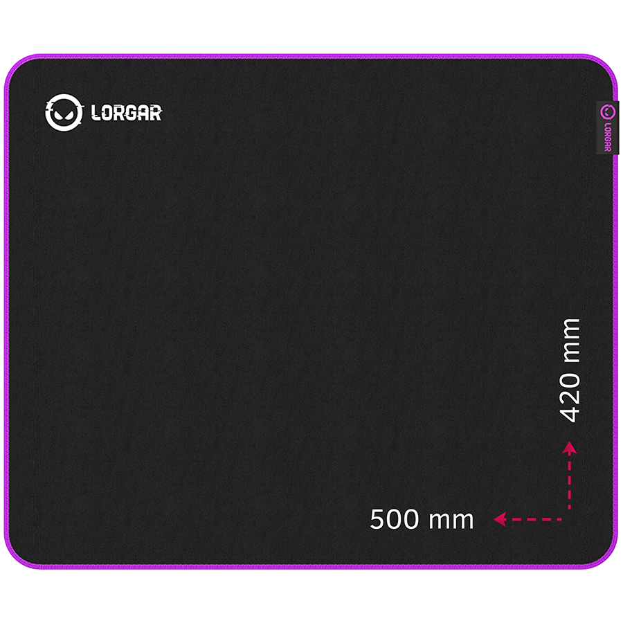 Lorgar Main 315, Gaming mouse pad, High-speed surface, Purple anti-slip rubber base, size: 500mm x 420mm x 3mm, weight 0.39kg Lorgar Main 315, Gaming mouse pad, High-speed surface, Purple anti-slip rubber base, size: 500mm x 420mm x 3mm, weight 0.39kg - Image 1