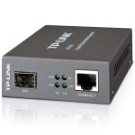 Media Filter TP-Link MC220L, 1000Mbps RJ45 to 1000Mbps SFP slot supporting MiniGBIC modules,  switching power adapter, chassis mountable