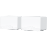 Mercusys Halo H25BE (2-Pack) BE3600 Whole Home Mesh Wi-Fi 7 System, 688 Mbps at 2.4 GHz + 2880 Mbps at 5 GHz, Internal Antennas, 3x Gigabit Ports per Unit (WAN/LAN auto-sensing), MLO, 4096-QAM, OFDMA, MERCUSYS APP, Router/AP Mode, 460m2 coverage