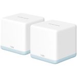 Mercusys Halo H30G(2-pack) AC1300 Whole Home Mesh Wi-Fi System, 400 Mbps at 2.4 GHz + 867 Mbps at 5 GHz, 2× Internal Antennas, 2× Gigabit Ports per Unit (WAN/LAN auto-sensing), MERCUSYS APP, Router/AP Mode, One Unified Network, up to 100 devices