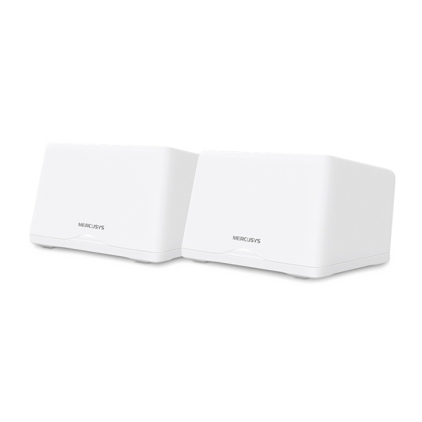 Mercusys Halo H47BE (2-Pack) BE9300 Whole Home Mesh Wi-Fi 7 System, 688 Mbps at 2.4 GHz + 2880 Mbps at 5 GHz + 5760 Mbps at 6 GHz, Internal Antennas, 3x 2.5 Gbps Port (WAN/LAN auto-sensing), MLO, 4096-QAM, OFDMA, EHT160 on 5GHz, EHT320 on 6GHz