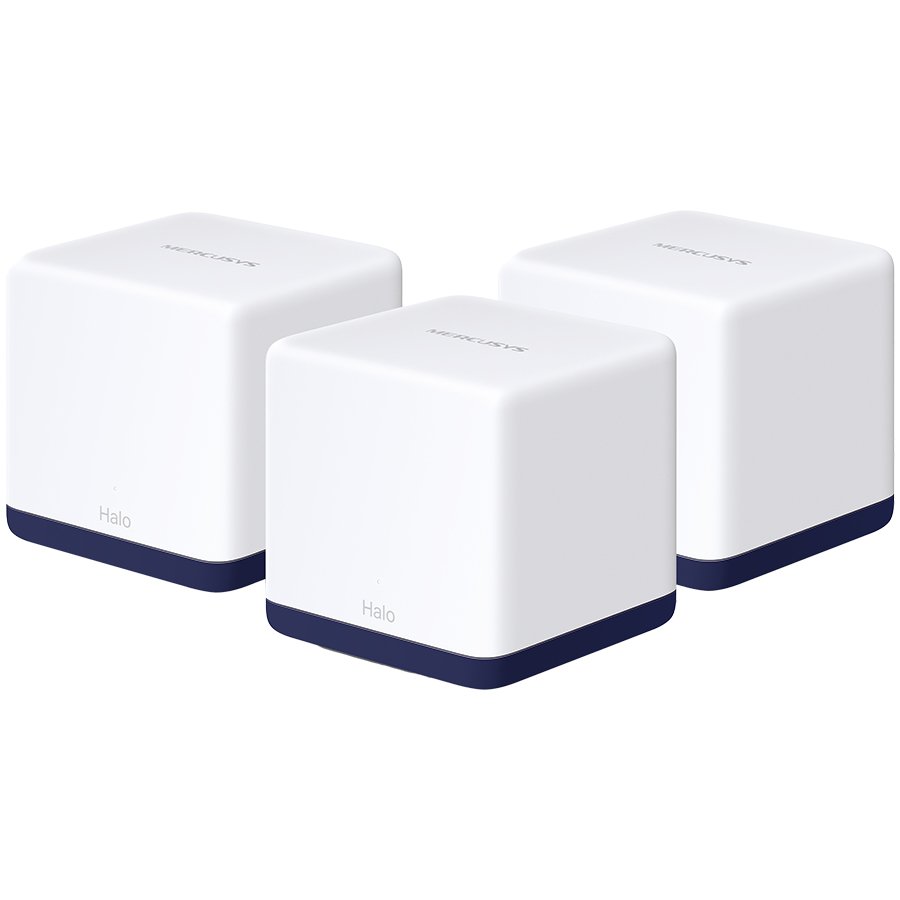Mercusys Halo H50G(3-pack) 1900Mbps Whole Home Mesh Wi-Fi System,600Mbps at 2.4GHz,1300Mbps at 5GHz,3 Gigabit Ports,2 internal antennas,One Unified Network,Seamless Roaming,MU-MIMO,Easy Pair,Parental Controls,IPv6,Beamforming,Mercusys App Mercusys Halo H50G(3-pack) 1900Mbps Whole Home Mesh Wi-Fi System,600Mbps at 2.4GHz,1300Mbps at 5GHz,3 Gigabit Ports,2 internal antennas,One Unified Network,Seamless Roaming,MU-MIMO,Easy Pair,Parental Controls,IPv6,Beamforming,Mercusys App - Image 1