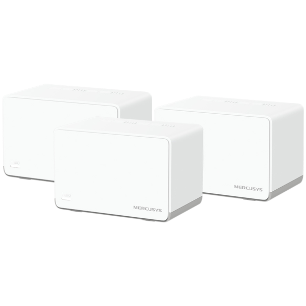 Mercusys Halo H70X(3-pack) AX1800 Whole Home Mesh Wi-Fi 6 System, 574 Mbps at 2.4 GHz + 1201 Mbps at 5 GHz,Internal Antennas, 3xGigabit Ports per Unit,1024-QAM, OFDMA, MERCUSYS APP, Router/AP Mode, 150+ devices, 550m2 coverage