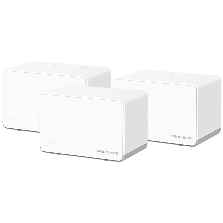 Mercusys Halo H70X(3-pack) AX1800 Whole Home Mesh Wi-Fi 6 System, 574 Mbps at 2.4 GHz + 1201 Mbps at 5 GHz,Internal Antennas, 3xGigabit Ports per Unit,1024-QAM, OFDMA, MERCUSYS APP, Router/AP Mode, 150+ devices, 550m2 coverage Mercusys Halo H70X(3-pack) AX1800 Whole Home Mesh Wi-Fi 6 System, 574 Mbps at 2.4 GHz + 1201 Mbps at 5 GHz,Internal Antennas, 3xGigabit Ports per Unit,1024-QAM, OFDMA, MERCUSYS APP, Router/AP Mode, 150+ devices, 550m2 coverage - Image 1