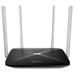 Mercusys MB135-4G AC1200 Wi-Fi 4G LTE Router, Build-In 150Mbps 4G LTE Modem, 300 Mbps at 2.4 GHz, 867 Mbps at 5 GHz, 4G Cat4 150/50 Mbps, Internal Antennas,  Extra 3G/4G Antenna Ports, 1x 10/100 Mbps LAN Port, 1x 10/100 Mbps WAN/LAN Port