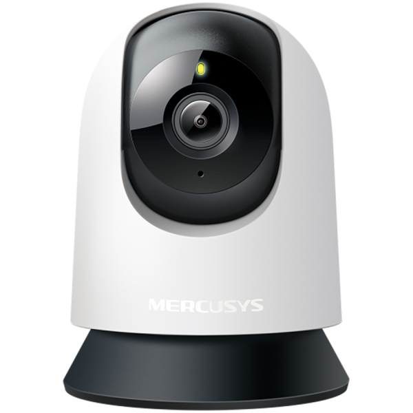 Mercusys MC200 Pan/Tilt Home Security Wi-Fi Camera, 1080P, 2.4 GHz, Horizontal 360, Pan/Tilt, Smart Detection and Notifications (motion, person, baby crying), Motion Tracking, Remote Control,  microSD Card (Up to 512 GB), Night Vision