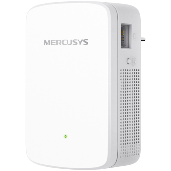 Mercusys ME20 AC750 Wi-Fi Range Extender 300 Mbps at 2.4 GHz + 433 Mbps at 5 GHz, 1 x 10/100 RJ45, 2 × Internal Antennas, Wall Plugged, WPS/Reset Button, Signal Indicator, Range Extender/Access Point mode, Adaptive Path Selection, Access Control