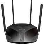 Mercusys MR80X AX3000 Dual-Band Wi-Fi 6 Router, 574 Mbps at 2.4 GHz + 2402 Mbps at 5 GHz, 4× Fixed External Antennas, 3× G LAN Ports, 1× G WAN Port, 1024-QAM, OFDMA, HE160, Router/AP mode, Beamforming, MU-MIMO, VPN server, TWT, Smart Connect, WPA3