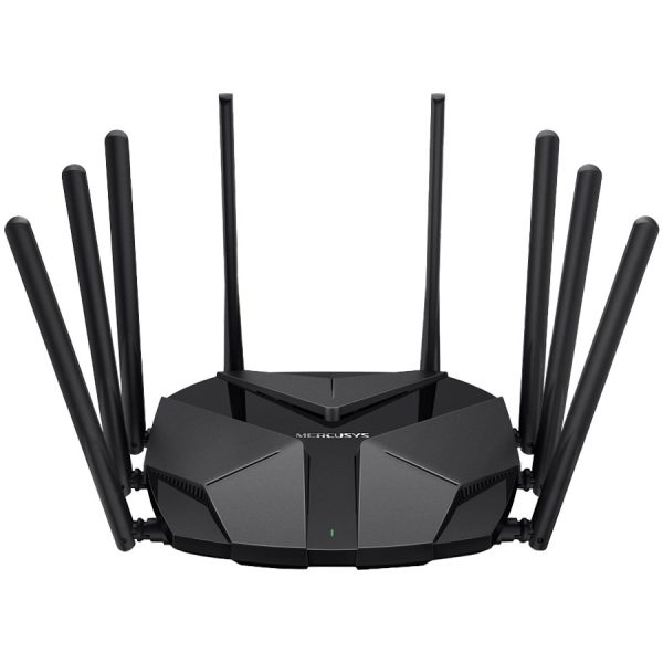Mercusys MR90X AX6000 8-Stream Dual-Band Wi-Fi 6 Router, 1148 Mbps at 2.4 GHz + 4804 Mbps at 5 GHz, 8× Fixed External Antennas, 1× 2.5 G Port, 1× Gi Port, 2× G LAN Ports,1024-QAM,OFD,HE160, Router/AP Mode,MU-MIMO,IPTV,IPv6,Smart Connect,Beamformi