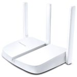 Mercusys MW305R 300Mbps Wireless N Router, 1 x 10/100 WAN Port + 3 x 10/100 LAN Ports, 3 x 5 dBi fixed omni directional antennas, WDS bridge,IPv4,IPv6,Dynamic DNS,DHCP,Port Forwarding,2.4GHz guest network,Mercusys App,IP and MAC address binding