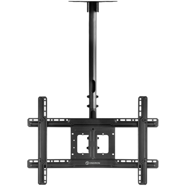 ONKRON Ceiling TV Mount Bracket Height Adjustable for 32 to 80 Inch LED LCD TVs, Black