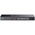 Omada 18-Port Gigabit Rackmount  Switch with 16-Port PoE+ PORT: 16× Gigabit PoE+ Ports, 2× Gigabit Non-PoE Ports, 2× Combo Gigabit SFP Slots SPEC: 802.3at/af, 250 W PoE Power, 1U 19-inch Rack-mountable Steel Case FEATURE: Plug and Play
