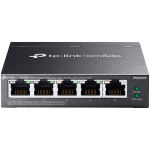 Omada 5-Port Gigabit Easy Managed Switch with 4-Port PoE+ 4× Gigabit PoE+ Ports, 1× Gigabit Non-PoE Ports 802.3at/af, 65 W PoE Power, Desktop Steel Case and Fanless Integration with Omada SDN Controller
