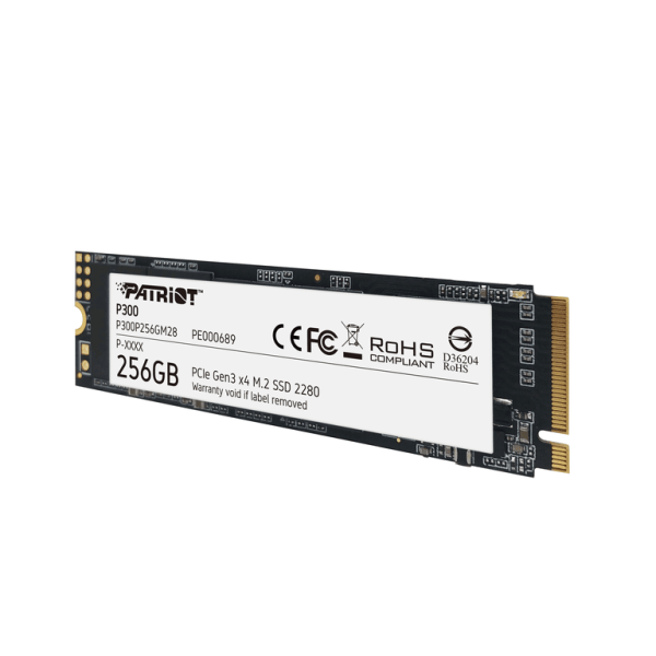 Patriot SSD 256GB M.2;P300 M.2 PCIe Gen 3 x4up to R/W : 1700/1100MB/s