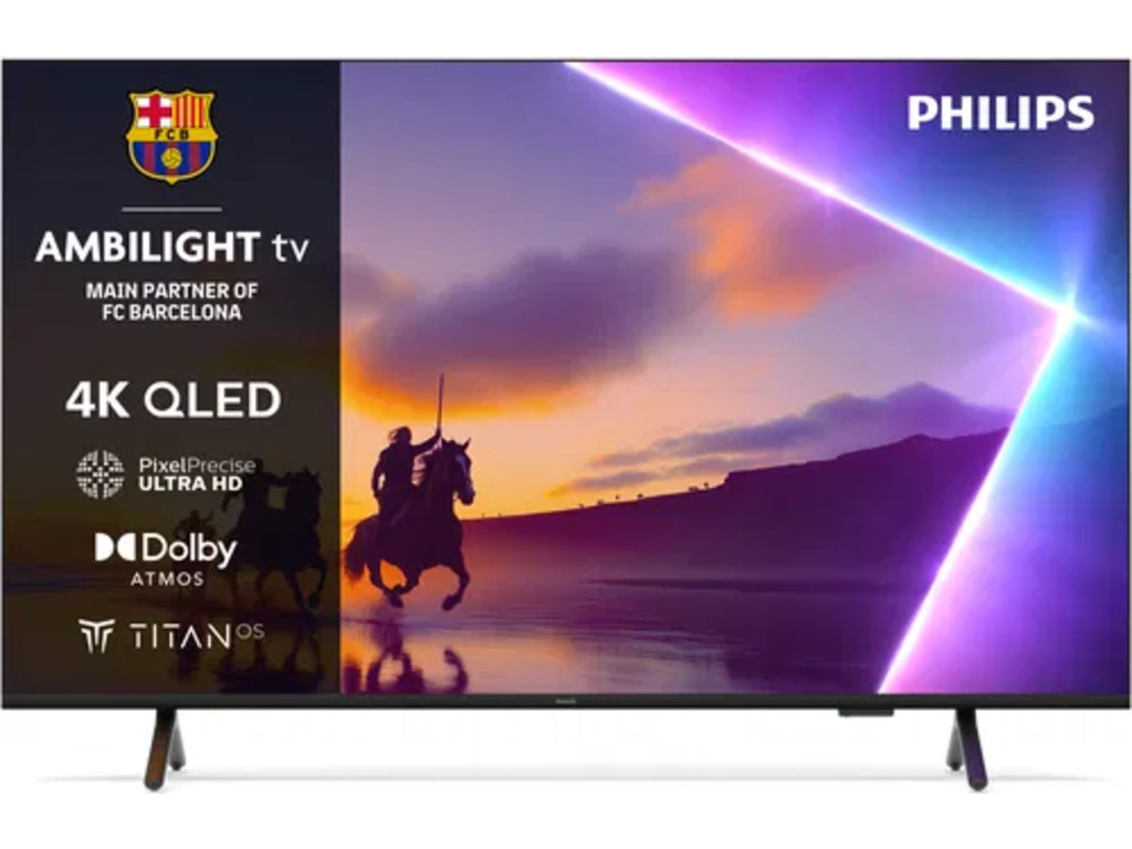Philips 55''PUS8510 4K QledTitan OS; AMBILIGHT TV;Pixel Precise Ultra HD; Dolby Atmos Philips 55''PUS8510 4K QledTitan OS; AMBILIGHT TV;Pixel Precise Ultra HD; Dolby Atmos - Image 1