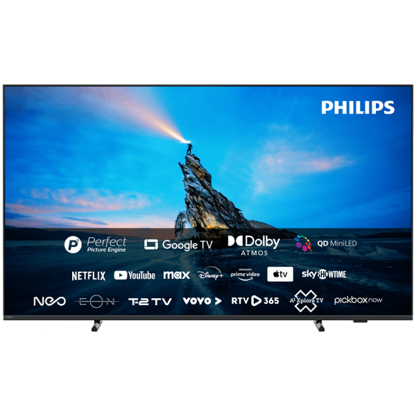 Philips 65PML8709/12 4K Quantum Dot MiniLED Google TV, 164 cm (65") P5 Perfect Picture Engine, Dolby Atmos sound, Google Assistant/Amazon Alexa