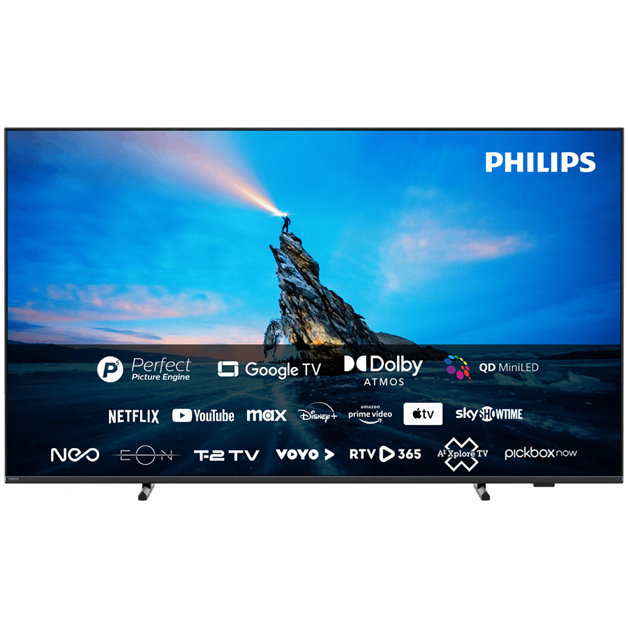 Philips 65PML8709/12 4K Quantum Dot MiniLED Google TV, 164 cm (65") P5 Perfect Picture Engine, Dolby Atmos sound, Google Assistant/Amazon Alexa Philips 65PML8709/12 4K Quantum Dot MiniLED Google TV, 164 cm (65") P5 Perfect Picture Engine, Dolby Atmos sound, Google Assistant/Amazon Alexa - Image 1
