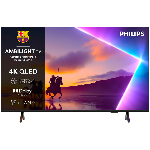 Philips TV QLED 75PUS8510/12, AMBILIGHT 4K QLED UHD TV, 189 cm (75''), Titan OS Pametna platforma, P5 Image processor, Dolby Atmos