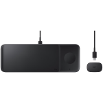 SAMSUNG Fast Wireless Charger Trio Black With travel Adapter - Image 4