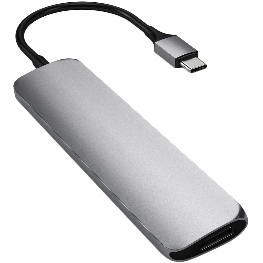 SATECHI Type-C Slim Multiport Adapter V2 Space Gray - Image 2