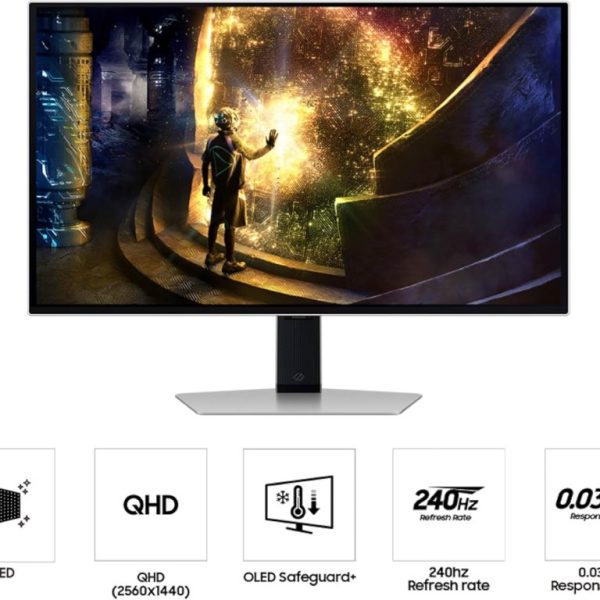 Samsung 27" Odyssey G61SD monQHD 2560x1440, 240Hz, OLED0.03ms, 250cd, 2xHDMI, DP, 2xUSB