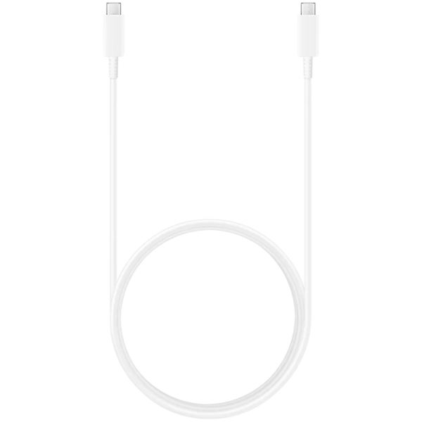 Samsung original data cable USB Type-C to USB Type-C (1.8m, 5A), super fast charging up to 45W, White