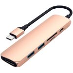 Satechi Type-C Slim Multimedia Adapter V2 - Gold - Image 2