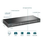 Switch TP-Link Omada 48-Port Gigabit L2+ Managed TL-SG3452XP - Image 3