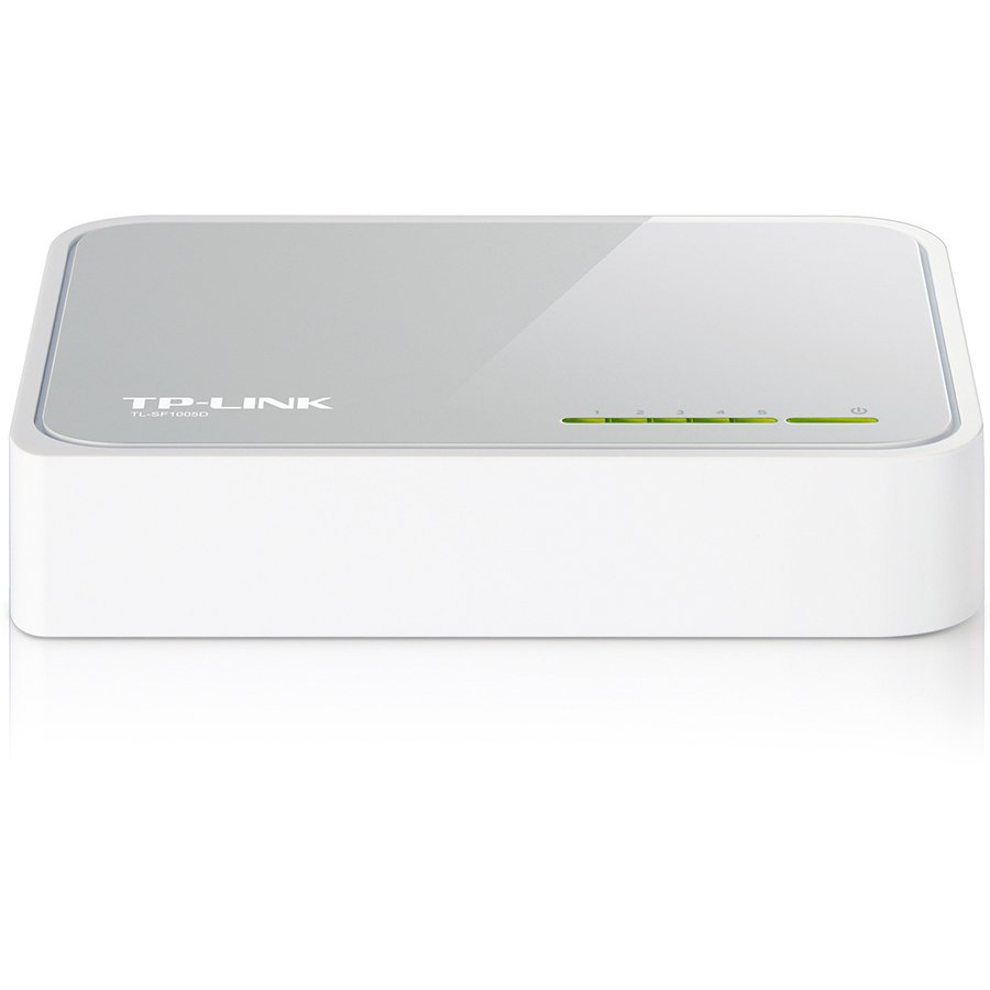 Switch TP-Link TL-SF1005D, 5-Port RJ45 10/100Mbps desktop switch, Fanless, Auto Negotiation/Auto MDI/MDIX, Plastic case Switch TP-Link TL-SF1005D, 5-Port RJ45 10/100Mbps desktop switch, Fanless, Auto Negotiation/Auto MDI/MDIX, Plastic case - Image 1