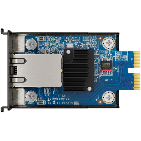 Synology E10G22-T1-MINI 10GbE RJ-45 network upgrade module for compact Synology servers, 10/5/2.5/1 Gbps Multi-Gig support, PCIe 3.0 x2, for models DP340, DS1525+, DS923+, DS723+, RS422+, DS1522+