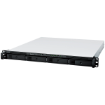 Synology RackStation RS822+, 1U, 4-bays, AMD Ryzen V1500B 4-core 2.2 GHz; 2 GB DDR4 ECC SODIMM, 1x free memory slot (up to 32GB upgradable); 4x RJ45 1GbE, 2x USB 3.1; PCIe Gen3 – Card/M2D20, 150W PS, 3yr warranty