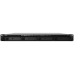 Synology RackStation RS822RP+; Rack 1U; AMD Ryzen V1500B 4-core 2.2 GHz; 2 GB DDR4 ECC SODIMM; 4x 3.5”/2.5” HDD bays; 4x RJ-45 1GbE LAN Port; 2x USB 3.2 Gen 1 Port; eSATA Port; redundant power supply, 3yr warranty