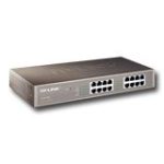 TP-Link 16-Port Gigabit Desktop/Rackmount Switch, 16 10/100/1000M RJ45 ports, 1U 13-inch rack-mountable steel case, energy-efficient technology, supports MAC address self-learning, Auto MDI/MDIX and Auto negotiation, Jumbo Frame support
